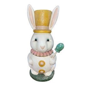 Vintage Ceramic Wonderland Statuary 14” White Rabbit Easter Home Decor